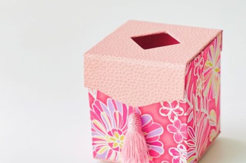 カルトナージュ　ティッシュボックス (3)